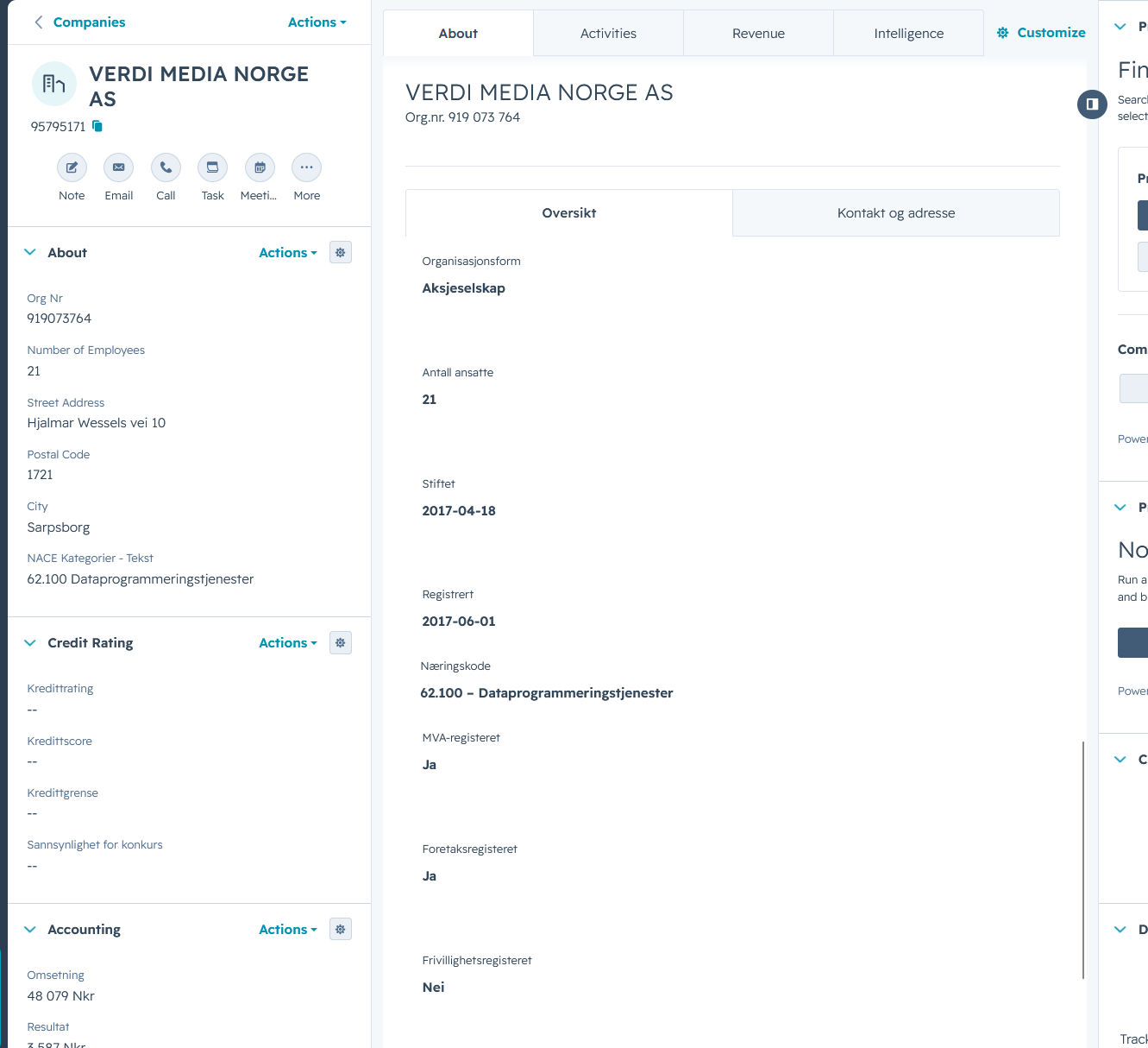 Brreg Sync i HubSpot